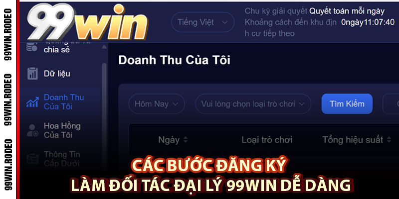 Hợp Tác Đại Lý 99WIN – Cơ Hội Tốt Mang Lại Nhiều Tiền Năm 2025 3 Các Bước Đăng Ký Làm Đối Tác Đại Lý 99WIN Dễ Dàng