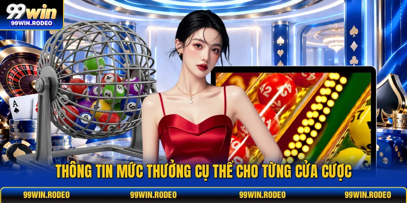 Thông tin mức thưởng cụ thể cho từng cửa cược